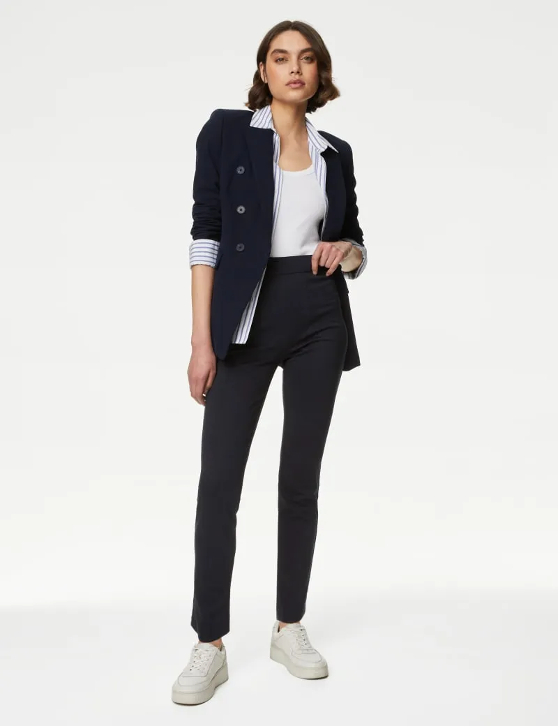Jersey Slim Fit Ankle Grazer Trousers