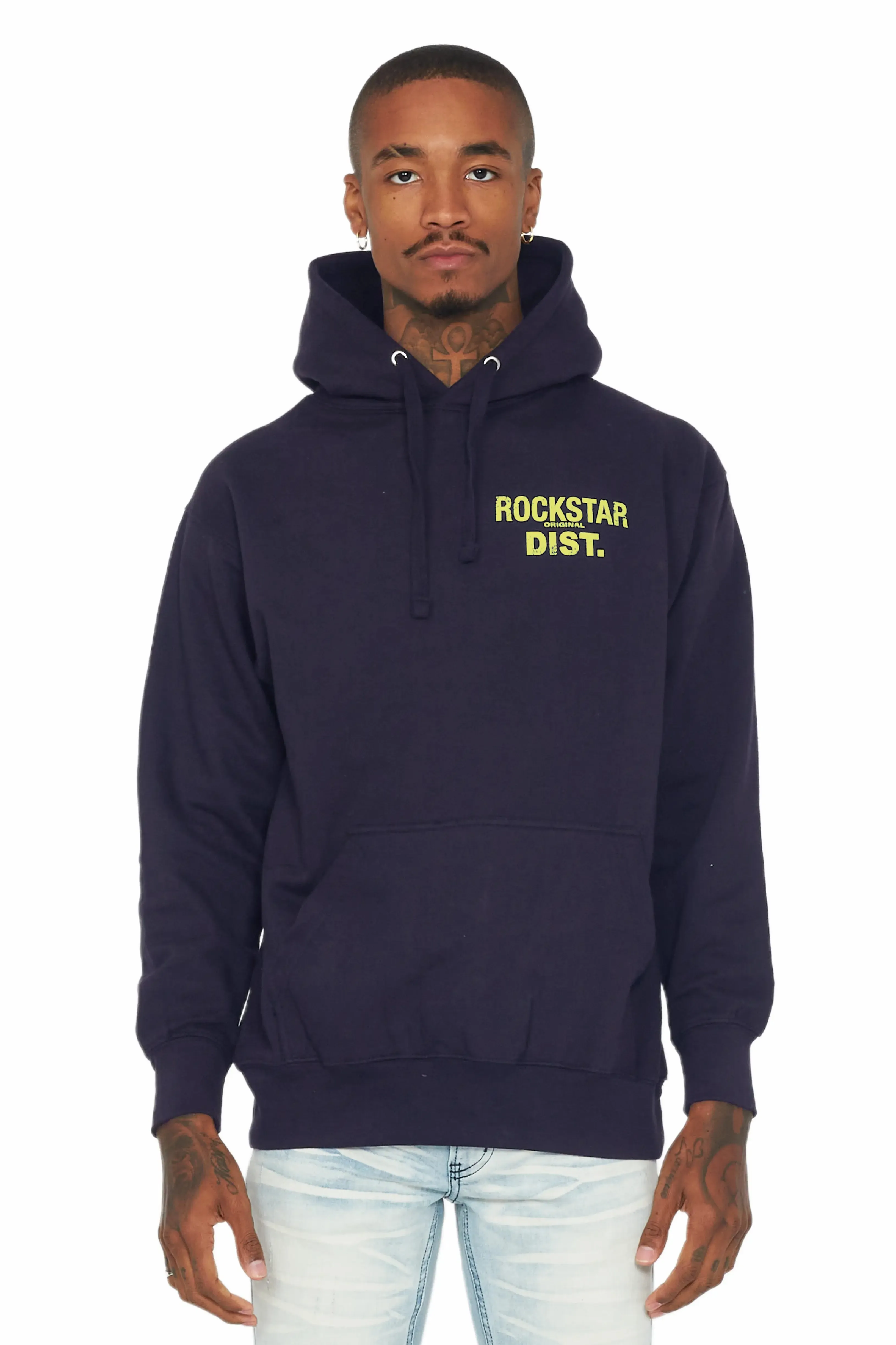 Lake Navy/Yellow Graphic Hoodie