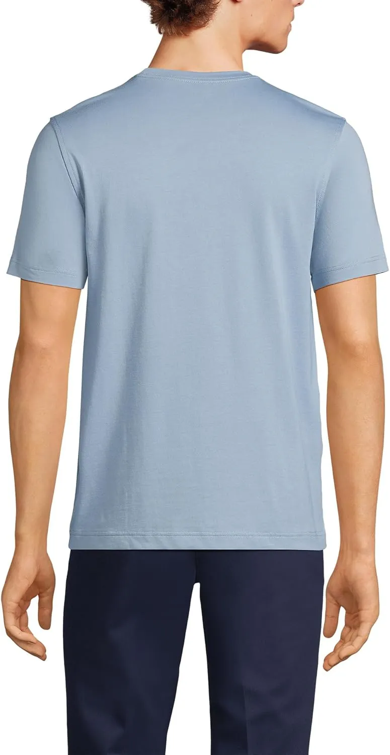 Lands' End Men's Short Sleeve American-Grown Supima Cotton Tee