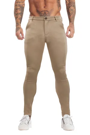 Light Khaki High Stretchable Trousers