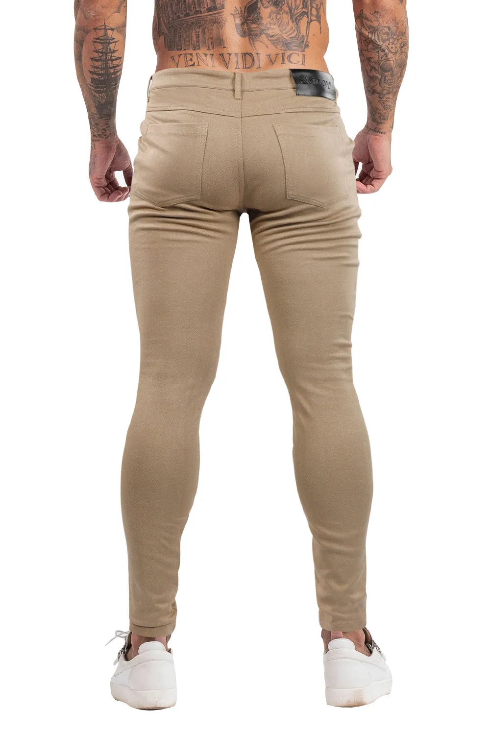 Light Khaki High Stretchable Trousers