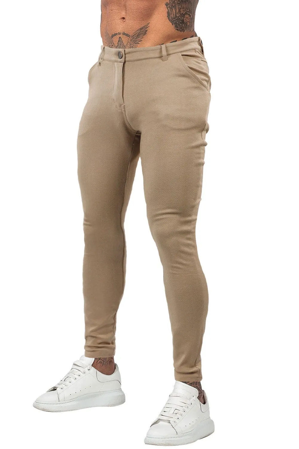 Light Khaki High Stretchable Trousers
