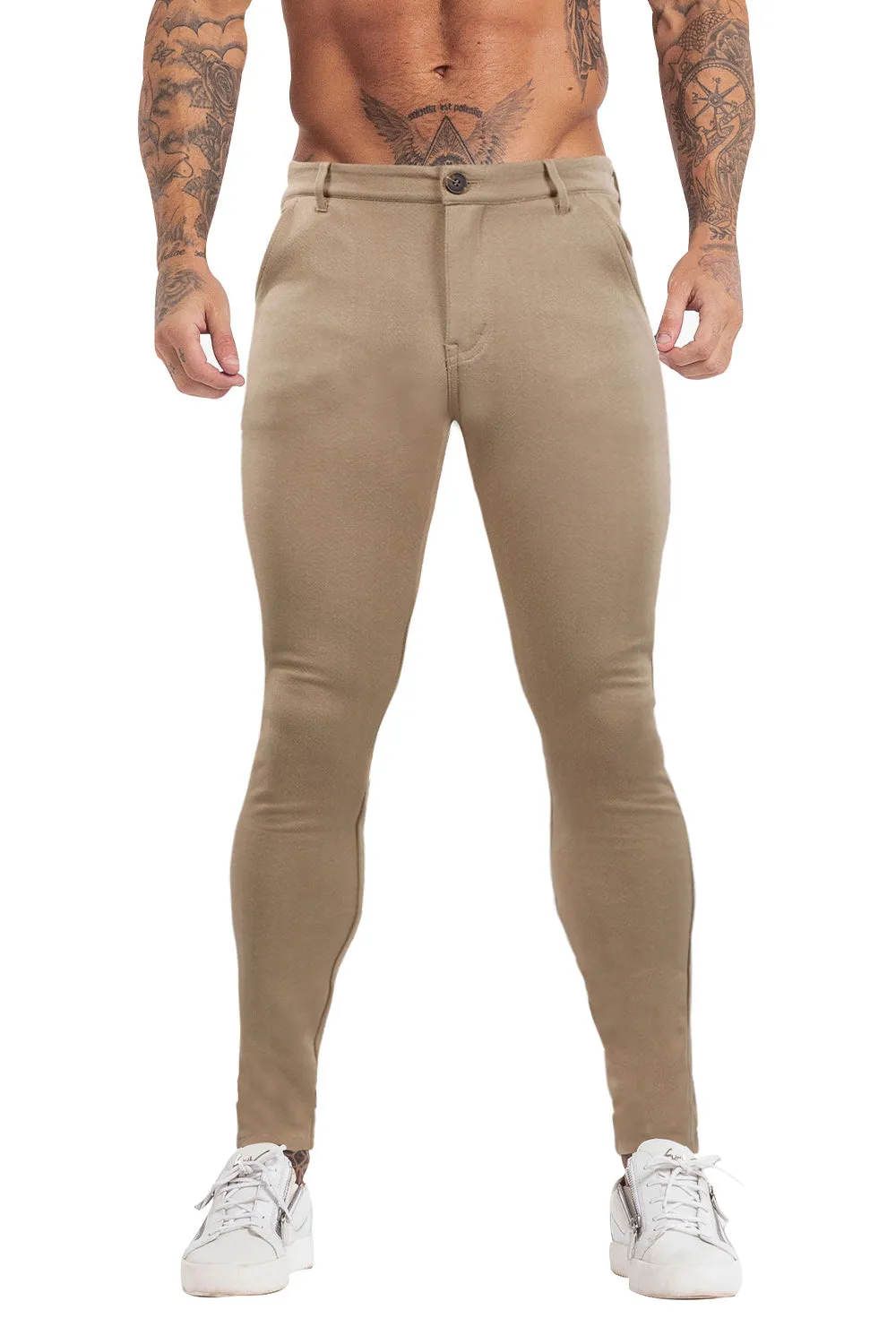 Light Khaki High Stretchable Trousers
