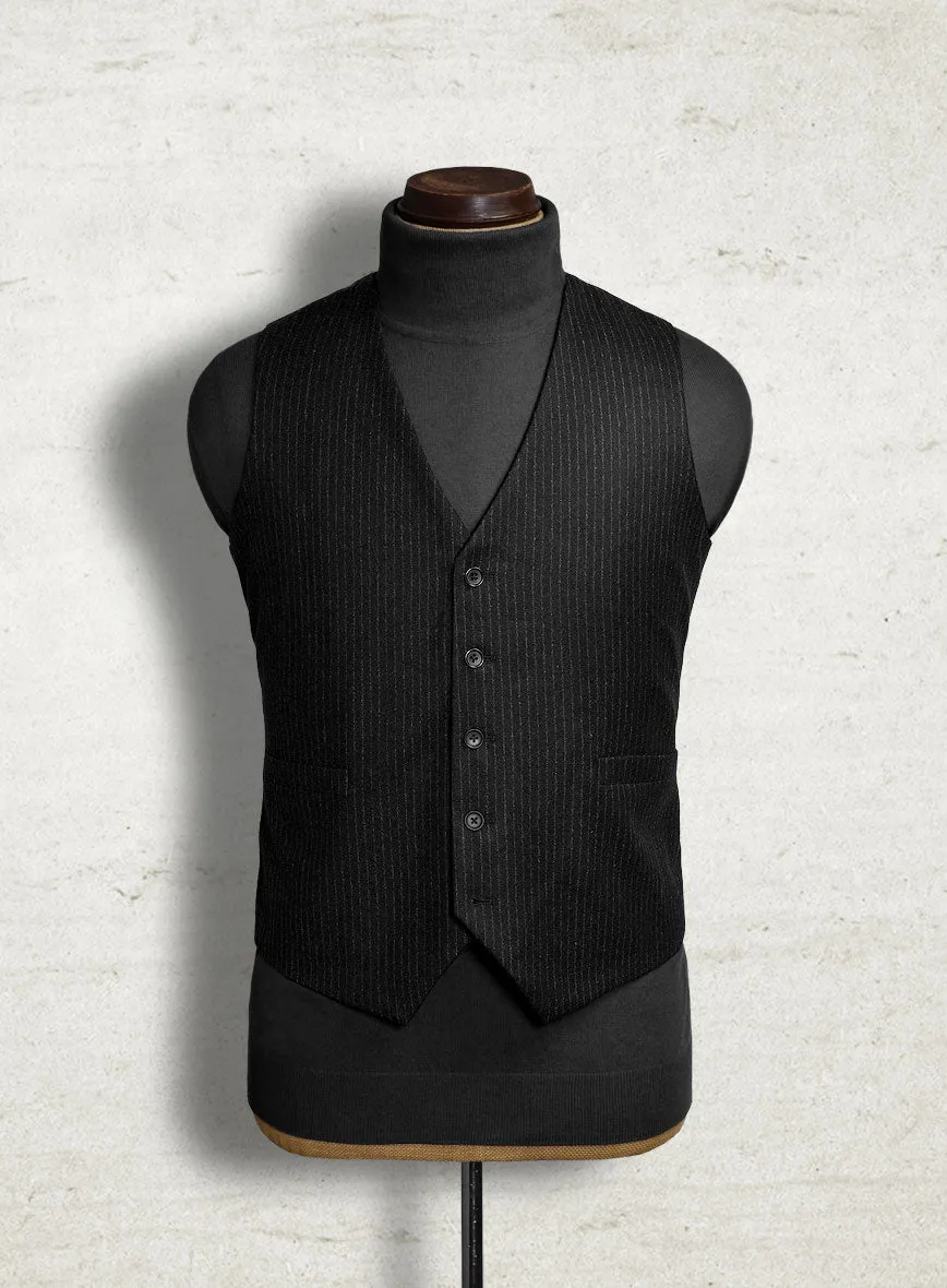 Light Weight Black Stripe Tweed 3 Piece Suit