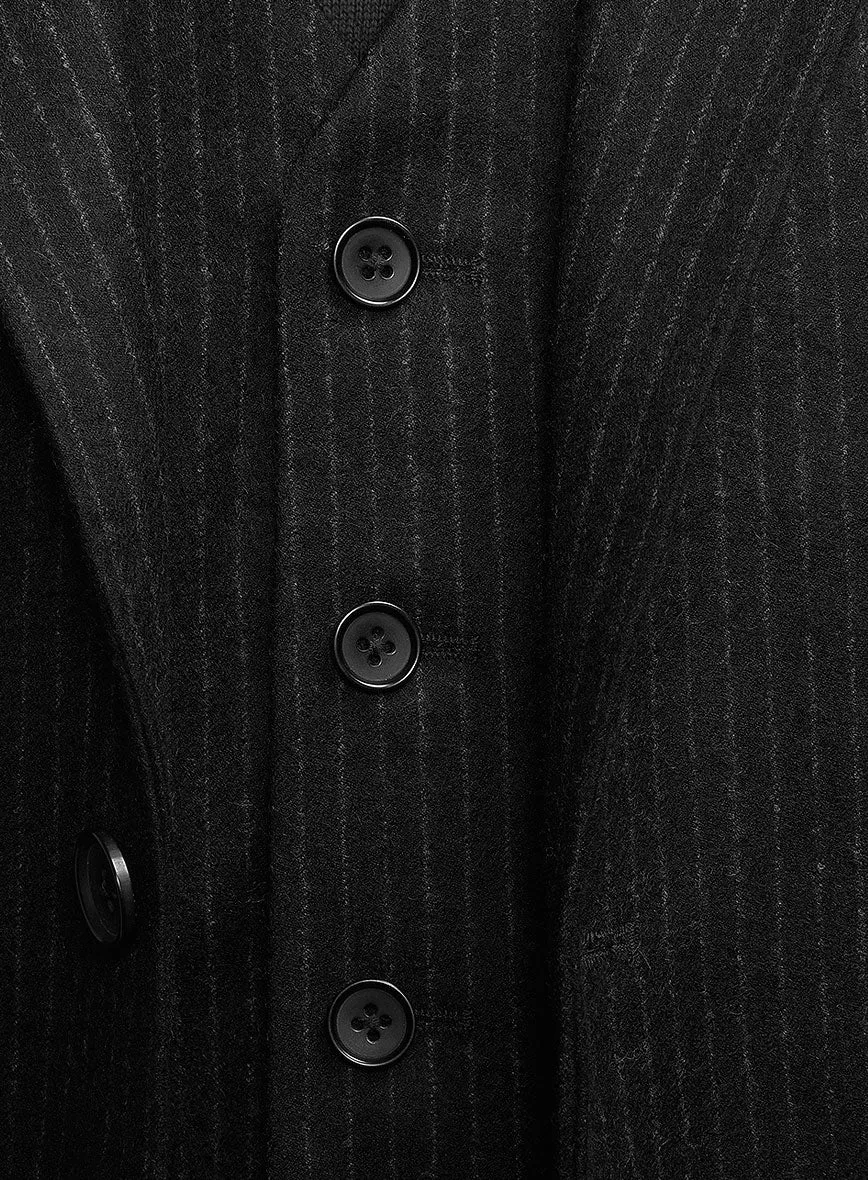 Light Weight Black Stripe Tweed 3 Piece Suit