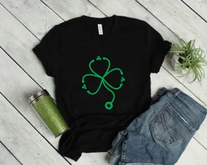 Lucky Nurse or Doctor T Shirt - St. Patrick's Day Shirt - Clover Stethoscope - Green Irish Luck - Health Care Worker