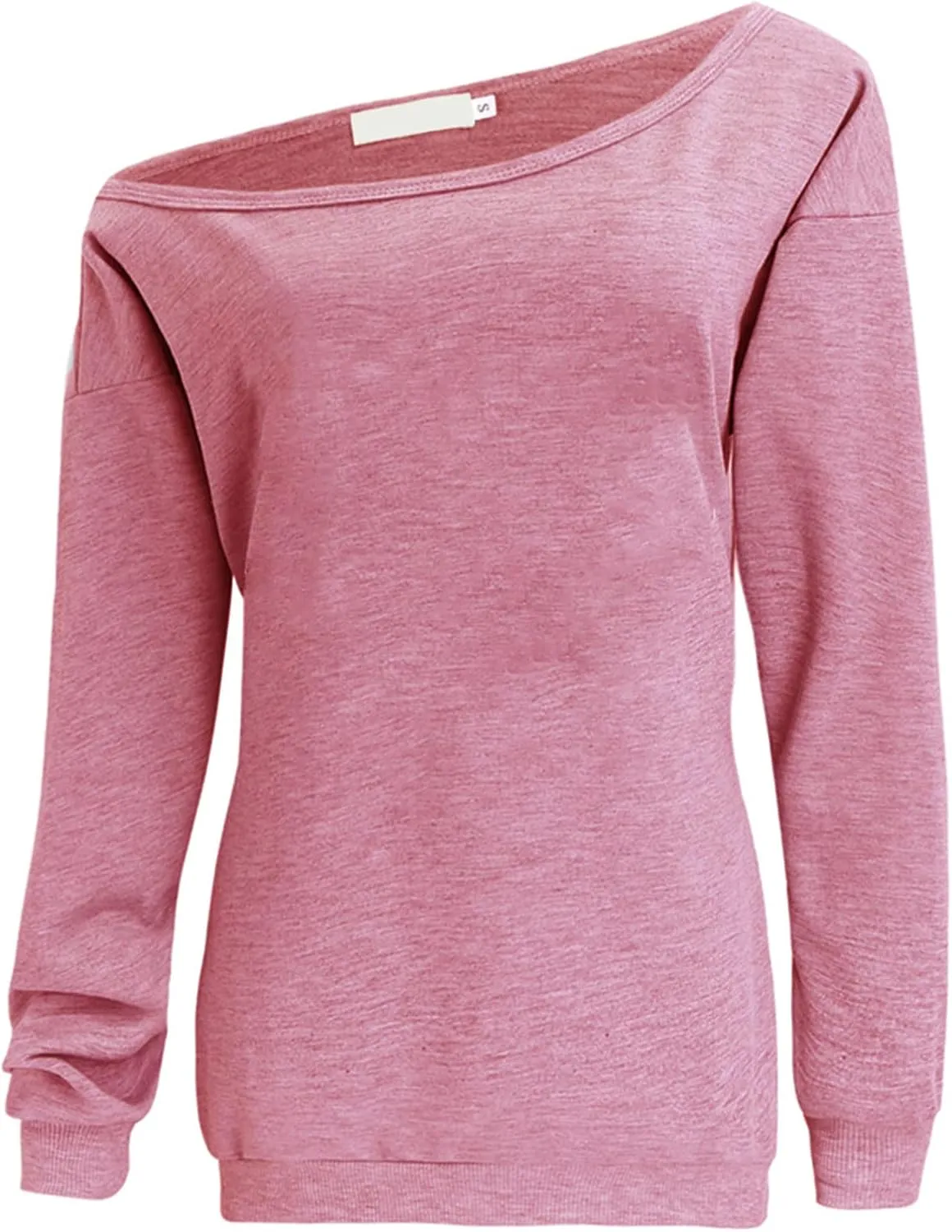lymanchi Womens Off Shoulder Sweatshirts Long Sleeve Slouchy Sexy Casual Pullover Tops