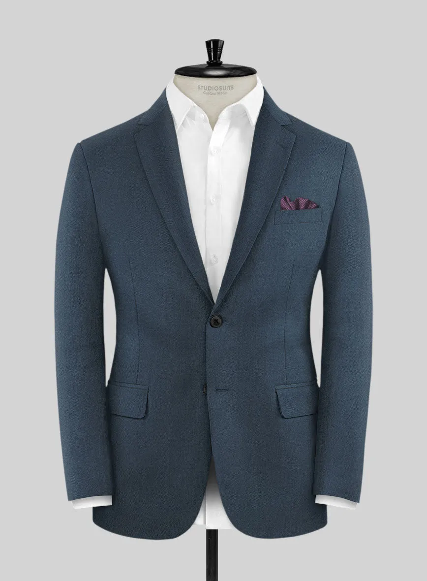 Marco Stretch Space Blue Wool Suit