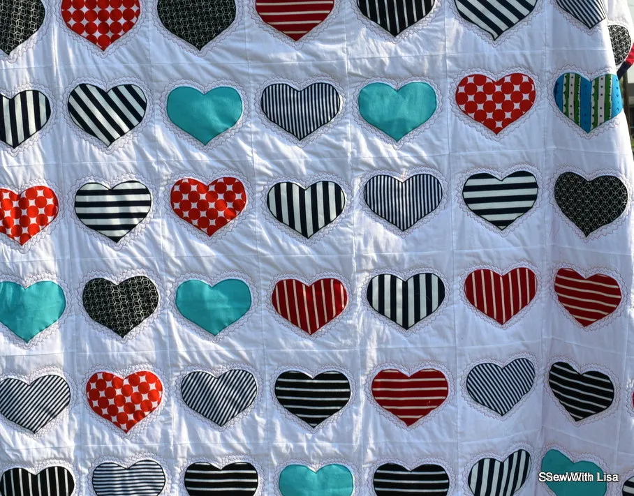 Memory Quilts, Memorial Hearts, Legacy Quilt, Made to Order, Custom Quilt, Handmade Quilt