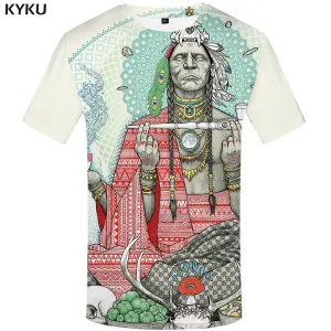 Men Harajuku T-shirts 3d America Tshirt Printed Feather Tshirts Casual Colorful Anime Clothes