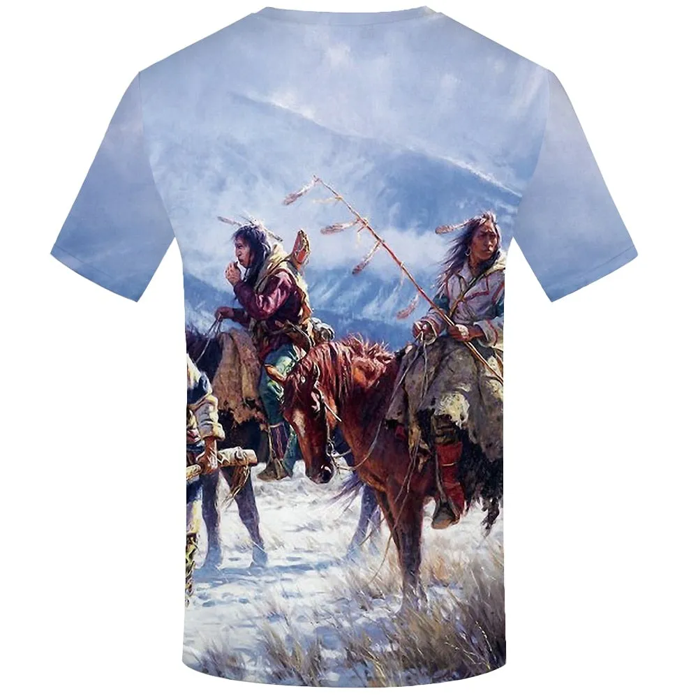 Men Harajuku T-shirts 3d America Tshirt Printed Feather Tshirts Casual Colorful Anime Clothes