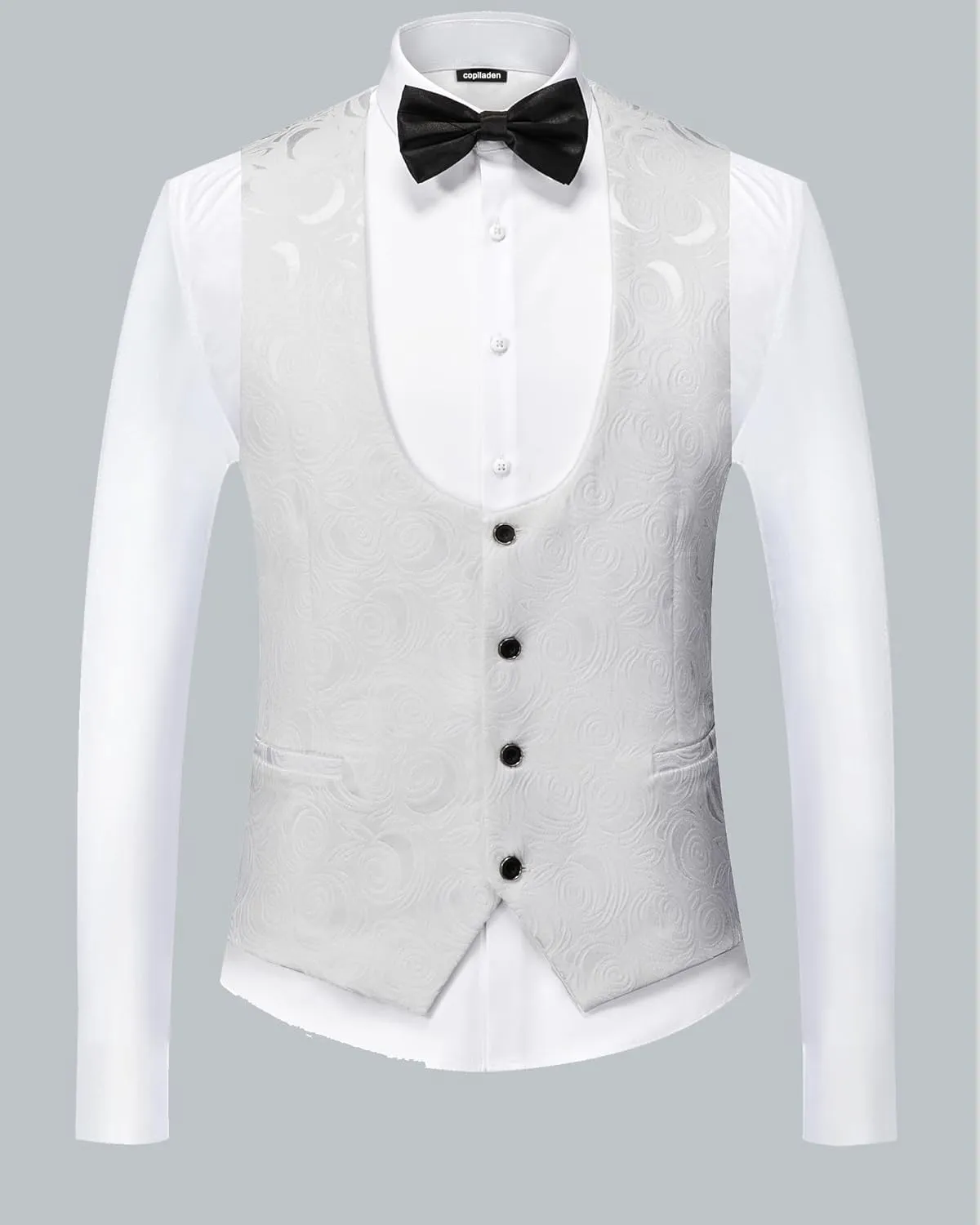 Men Suit 3 Piece Slim Fit Tuxedo for Men Paisley Suit Tux Shawl Lapel One Button Blazer Waistcoat Pant Set for Prom
