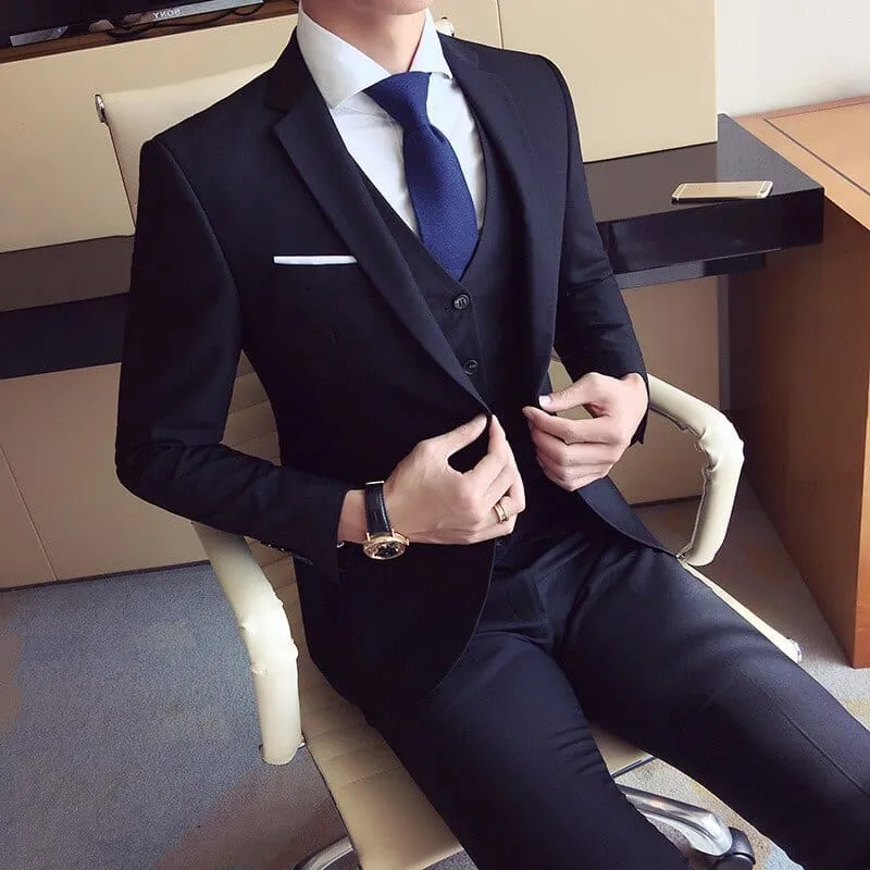 Men's business casual groomsman wedding clothes pants & trousers