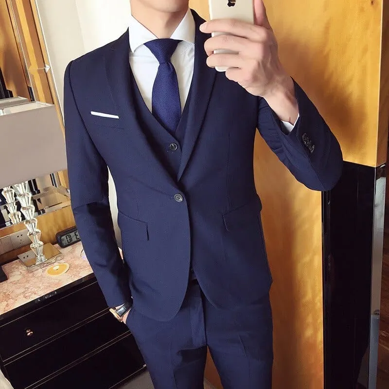 Men's business casual groomsman wedding clothes pants & trousers