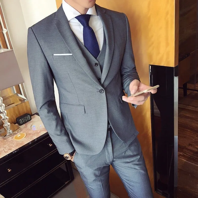 Men's business casual groomsman wedding clothes pants & trousers