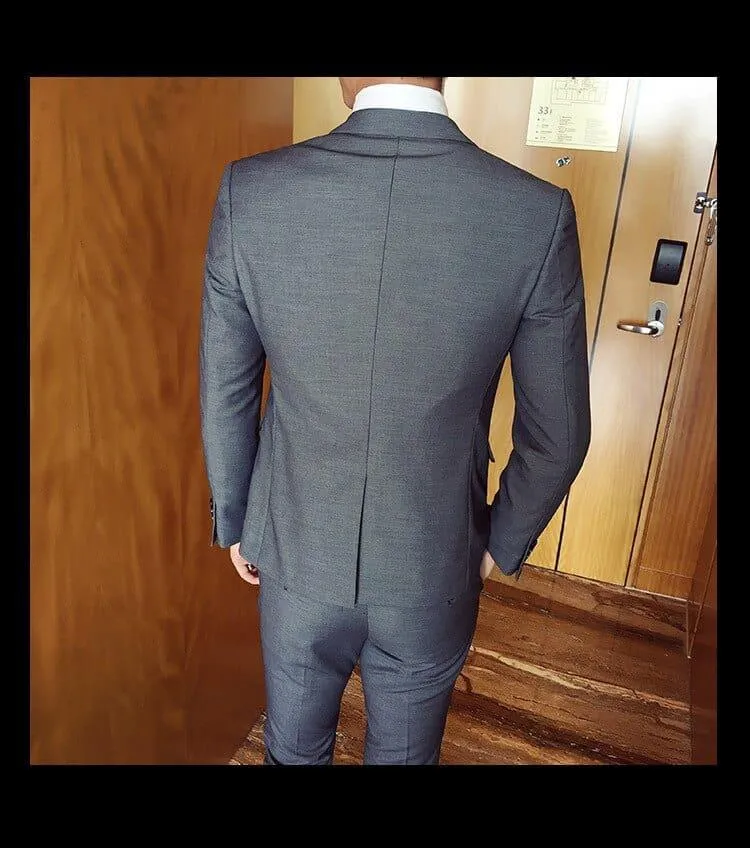 Men's business casual groomsman wedding clothes pants & trousers