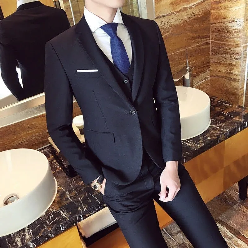Men's business casual groomsman wedding clothes pants & trousers