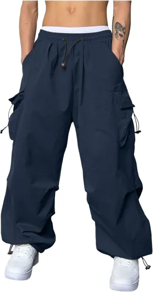 Mens Cargo Pant Casual Work Pant Elastic Waist Cotton Cargo Joggers Men with Multiple Pockets