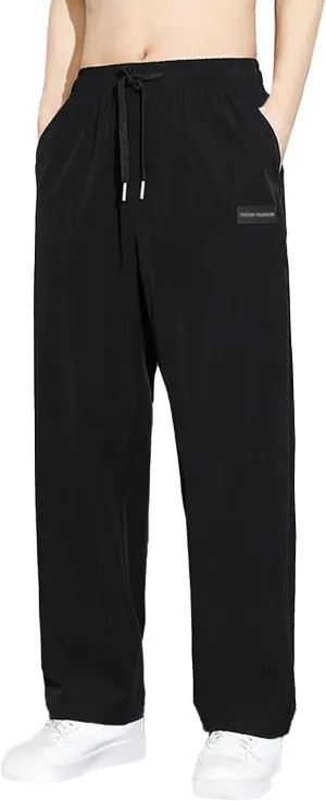 Mens Lightweight Jogging Pant Pockets Chino Work Joggers Loose Sports Casual Sweatpant Plain Pants