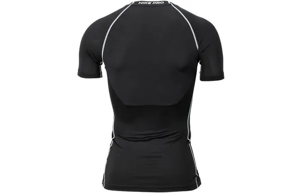 Men's Nike Logo Printing Sports Breathable Short Sleeve Black Gym Clothes, black