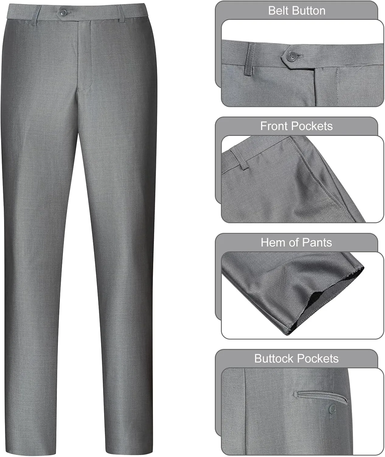 Men's Suit 3 Piece Slim Fit Suit, One Button Fine Glitter Shawl Lapel Blazer Jacket Vest Pants for Party & Wedding