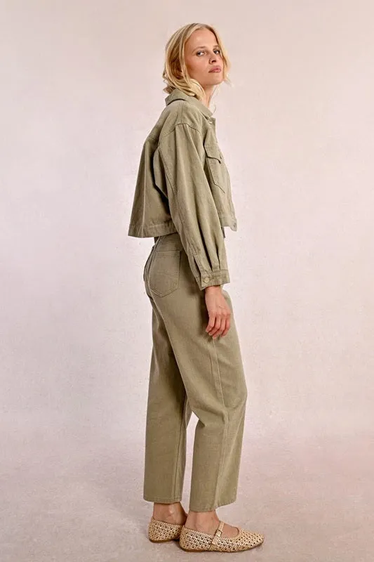 Molly Bracken Denim Jacket Khaki
