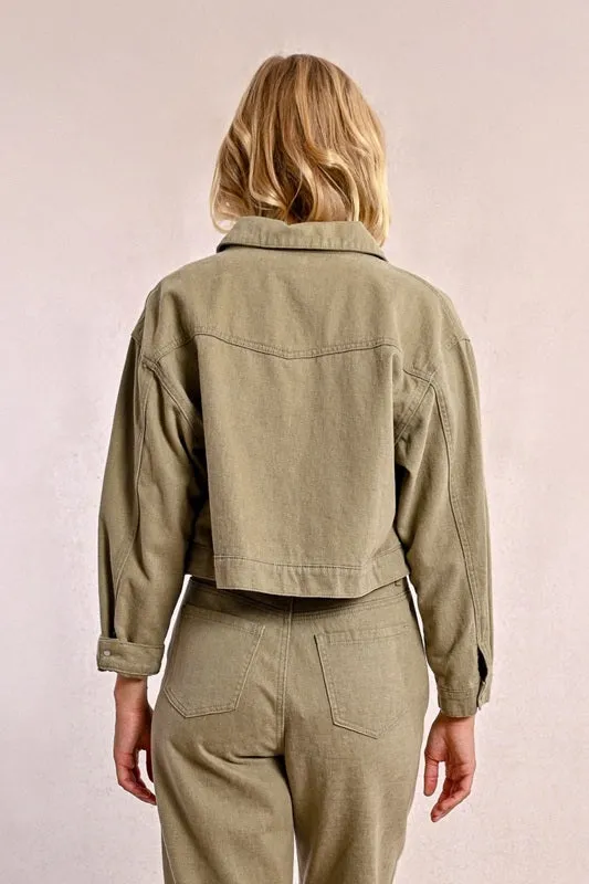 Molly Bracken Denim Jacket Khaki