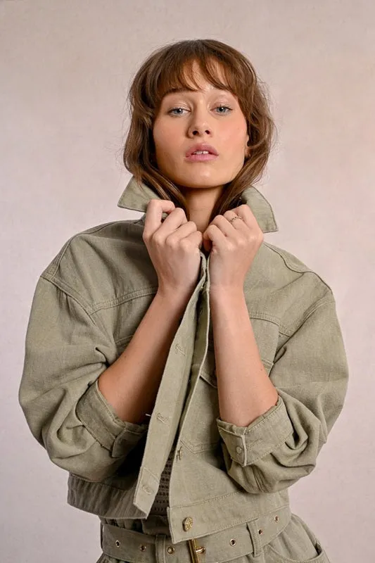 Molly Bracken Denim Jacket Khaki