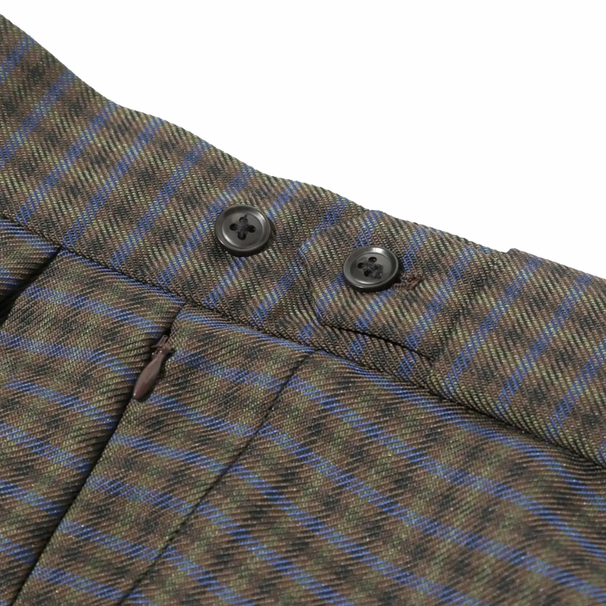 Needles W.U. Poly Tucked Side Tab Trouser (Glen Plaid)