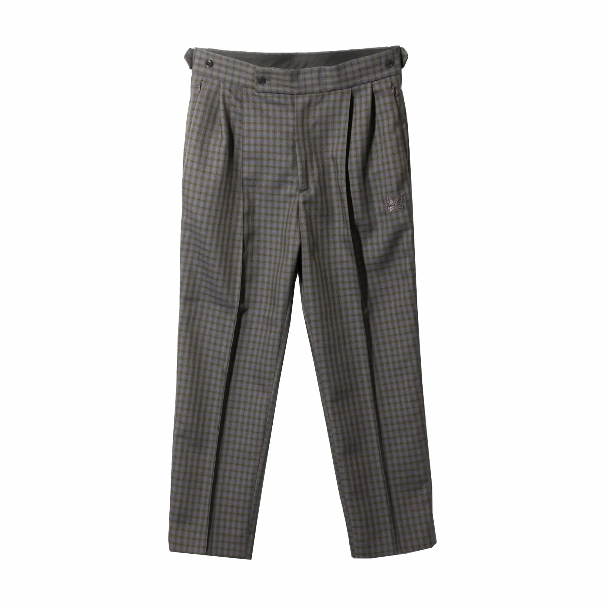 Needles W.U. Poly Tucked Side Tab Trouser (Glen Plaid)