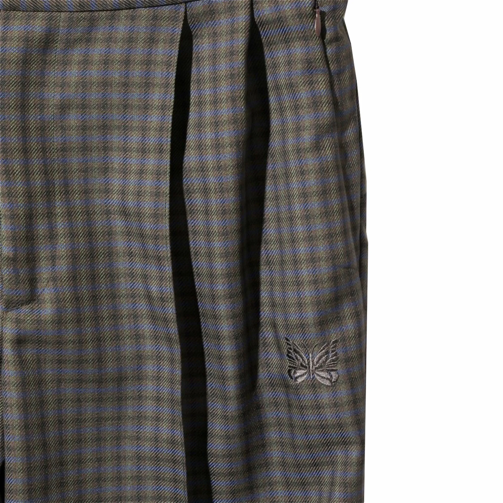 Needles W.U. Poly Tucked Side Tab Trouser (Glen Plaid)