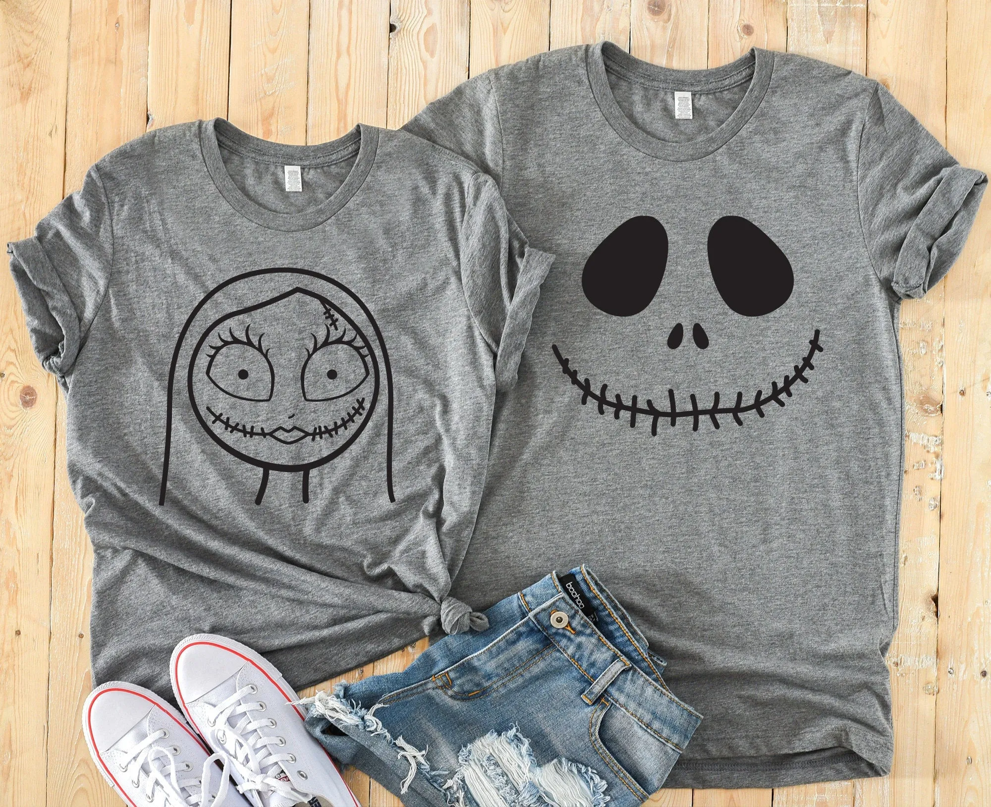 Nightmare Before Christmas Jack and Sally Shirts - Disney Couples - Matching Shirts