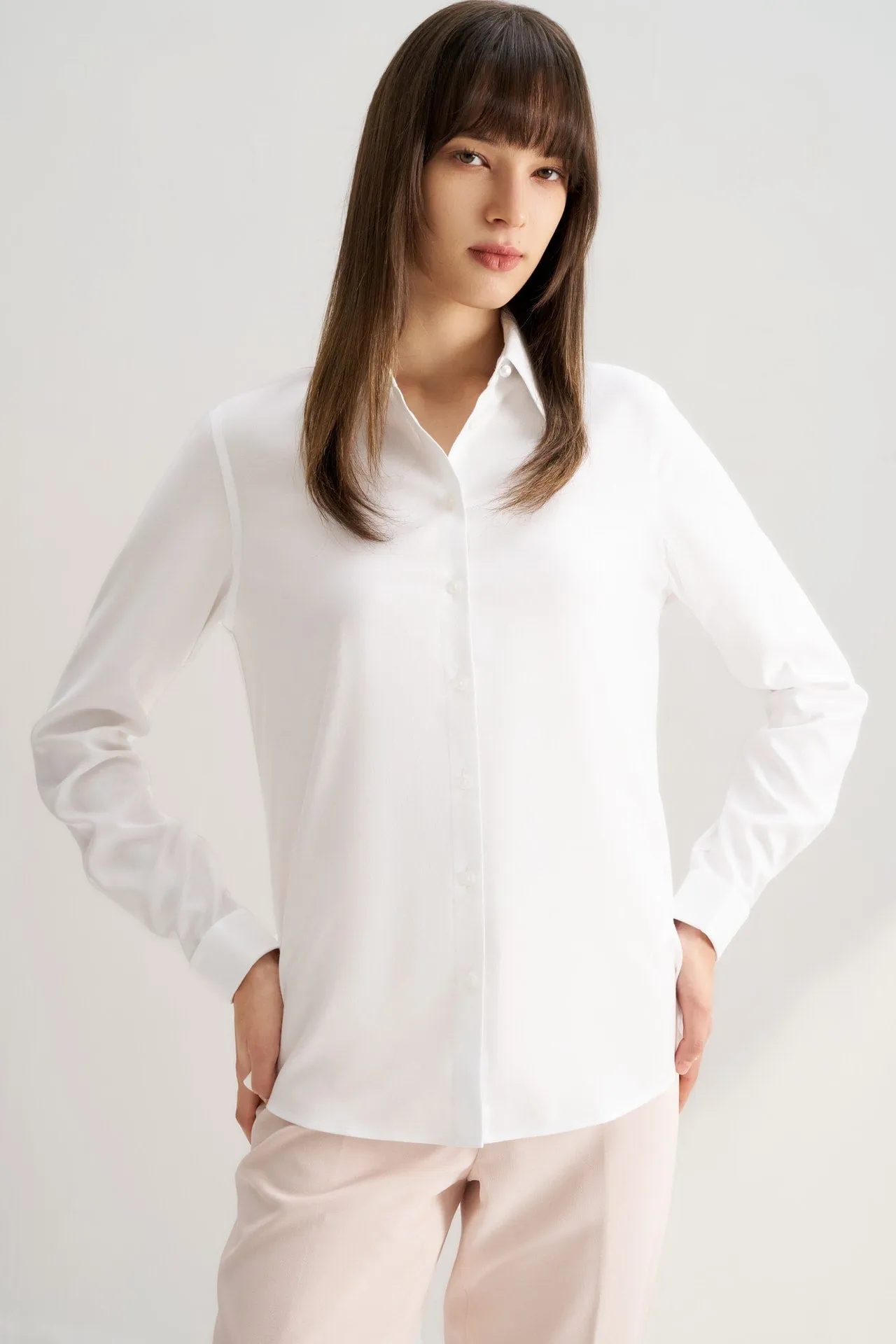 Non-Iron Cotton Stretch Oxford Shirt