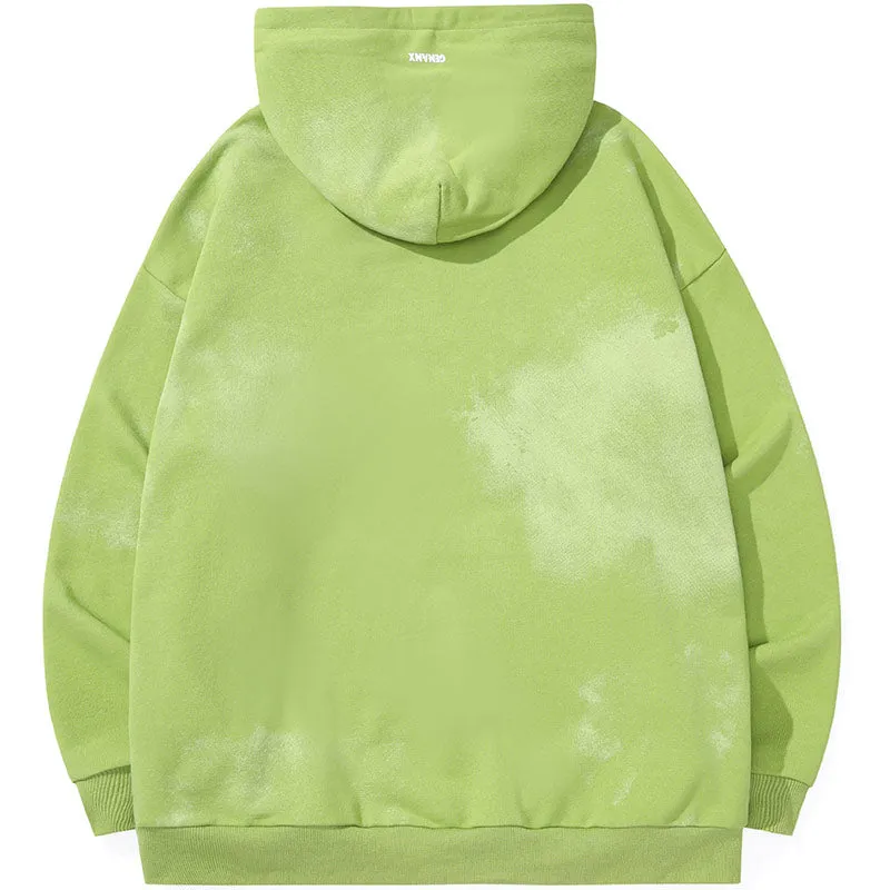 Plain Letter Print Kangaroo Pocket Hoodies