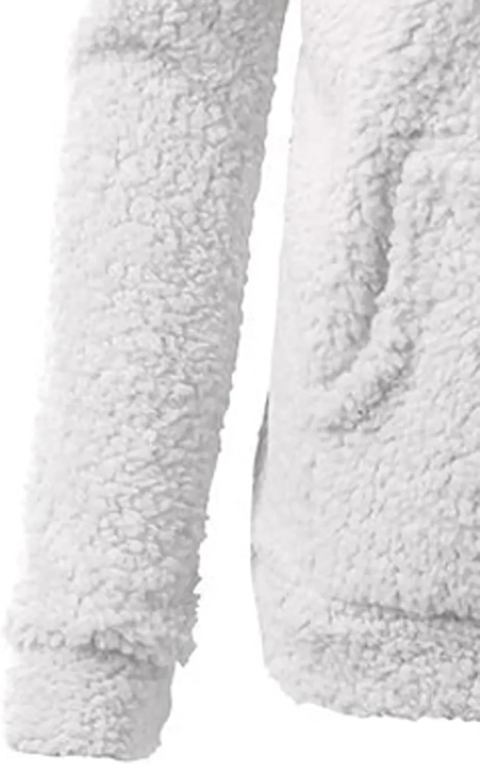 Plush Hoodie Long Sleeve Coats for Women Sweaters Solid Color Fleece Outerwear Pockets Hooded Pullover Cardigans