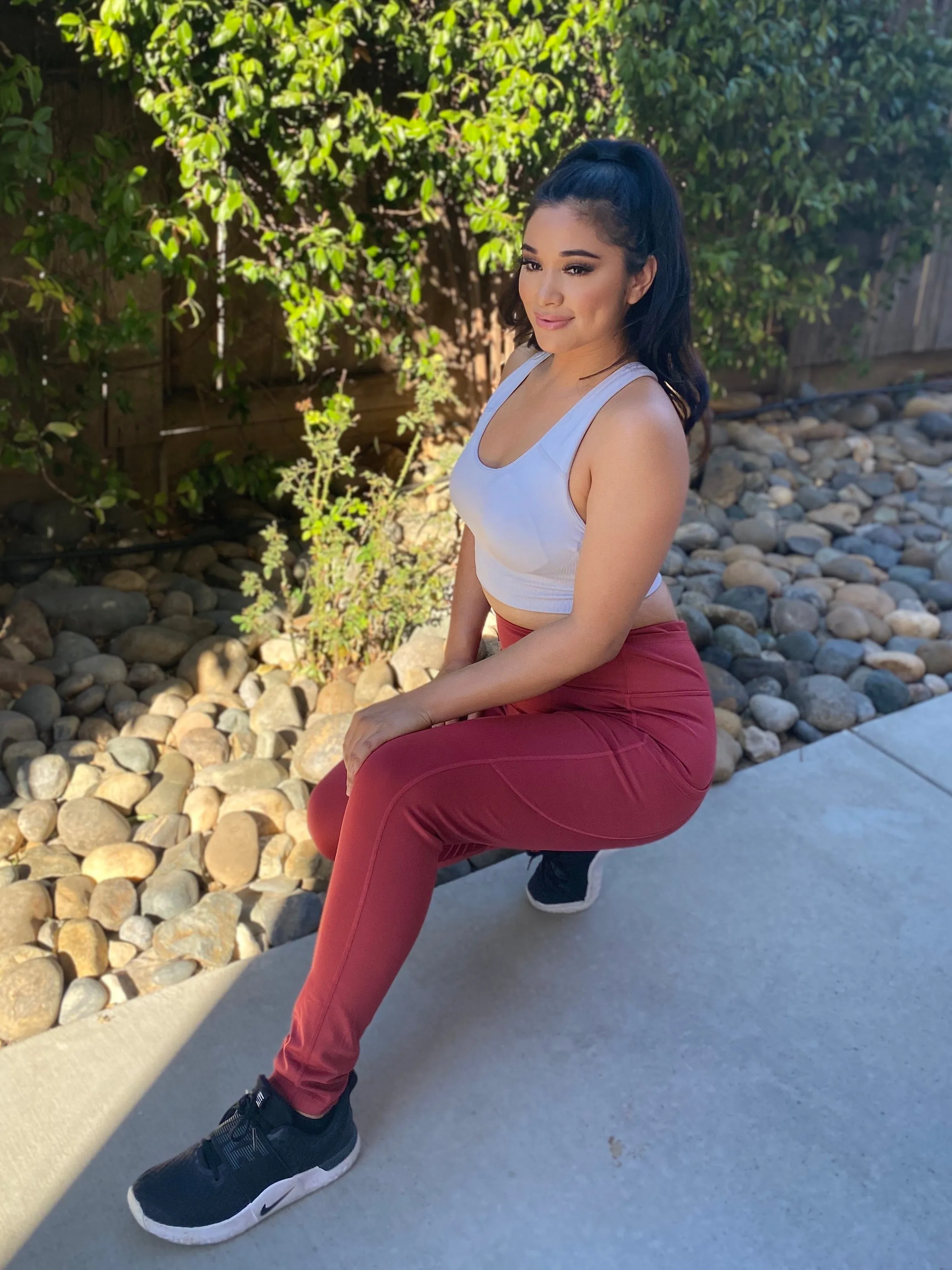 “Power Up” High Waisted Utility Leggings (muave)