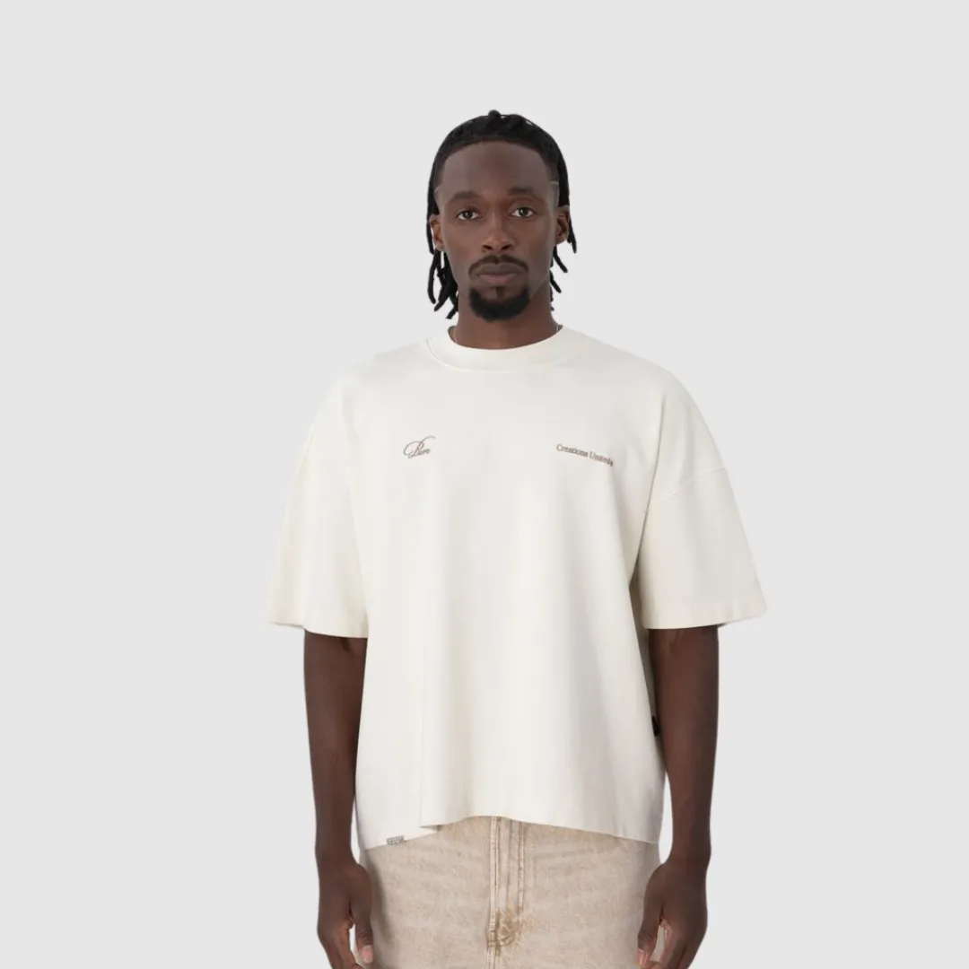 Pure Cream Eagle Print T-Shirt