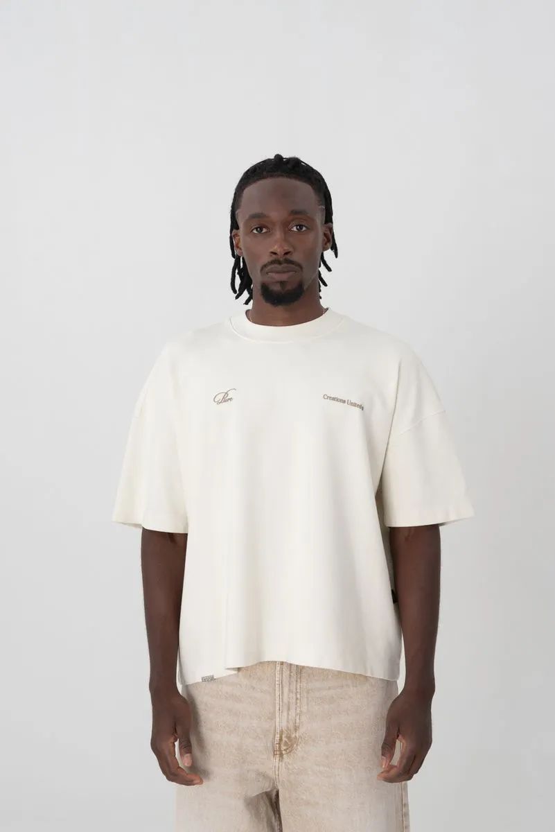Pure Cream Eagle Print T-Shirt
