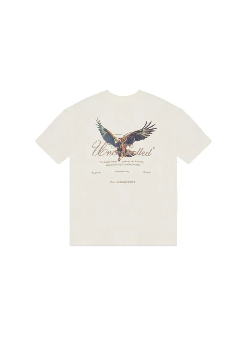 Pure Cream Eagle Print T-Shirt