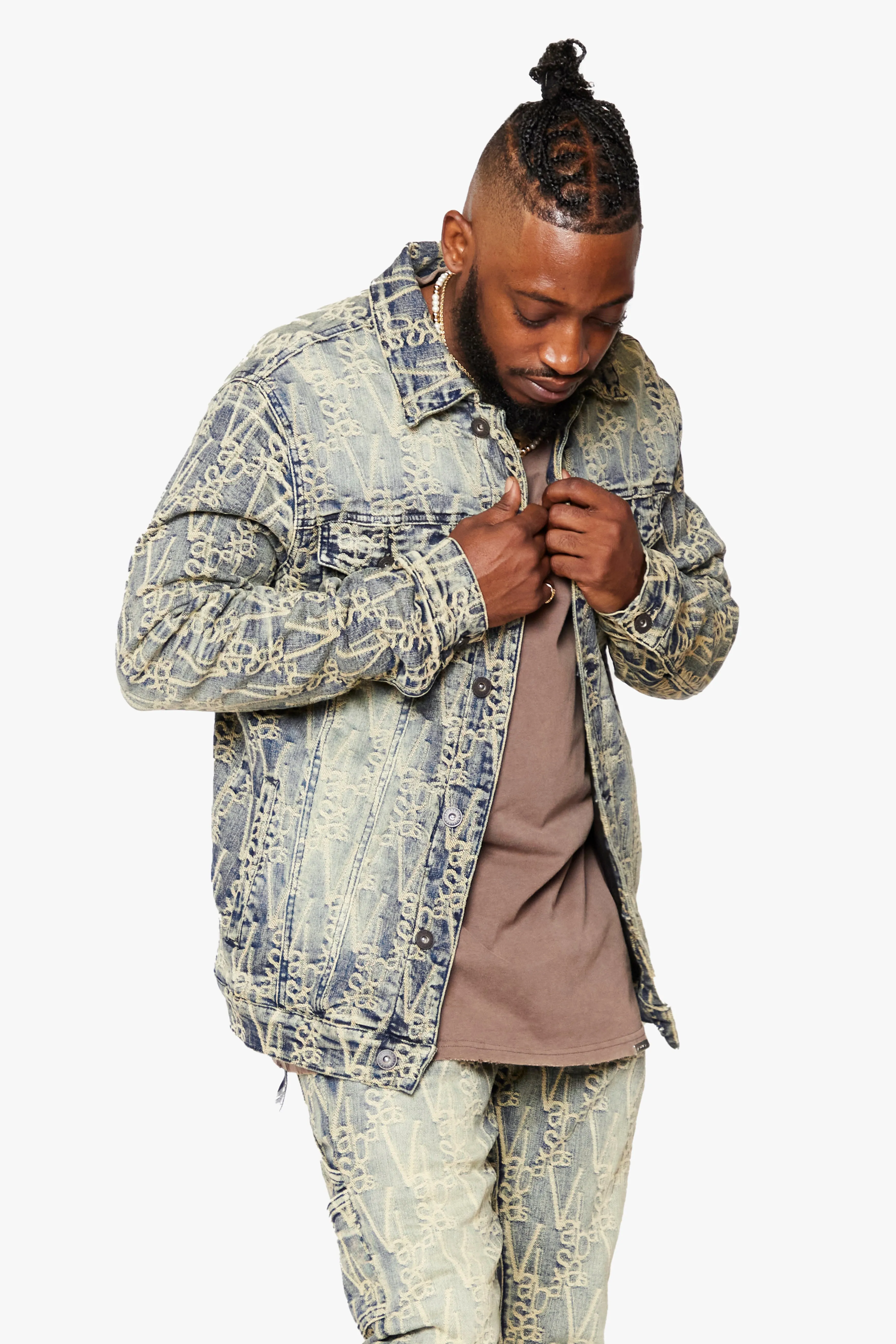 "V-INK" BLACK DIRTY VINTAGE JACKET