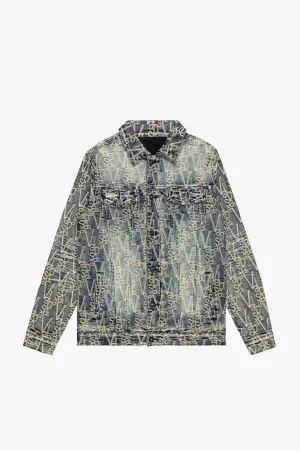 "V-INK" BLACK DIRTY VINTAGE JACKET