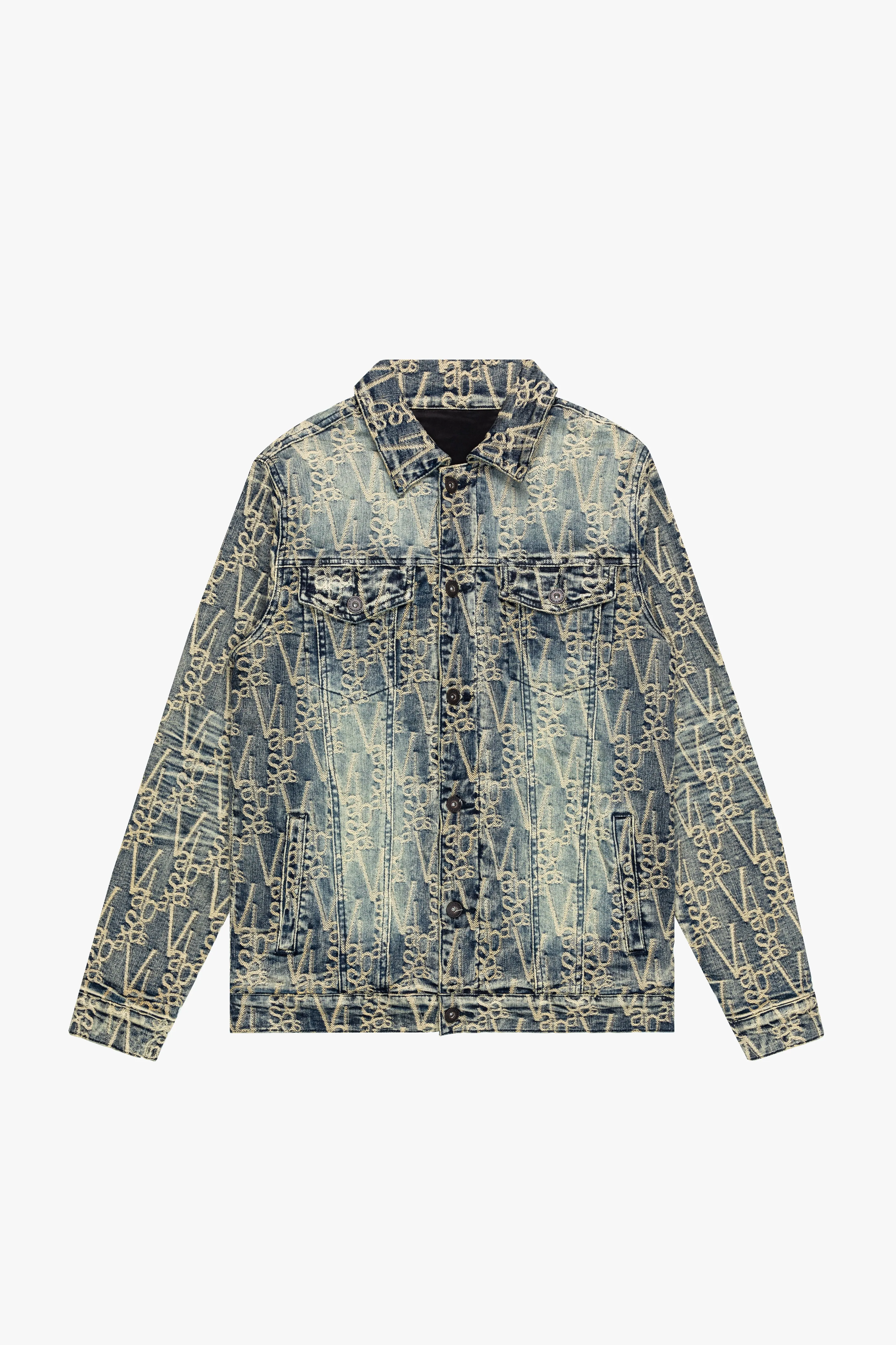 "V-INK" BLACK DIRTY VINTAGE JACKET