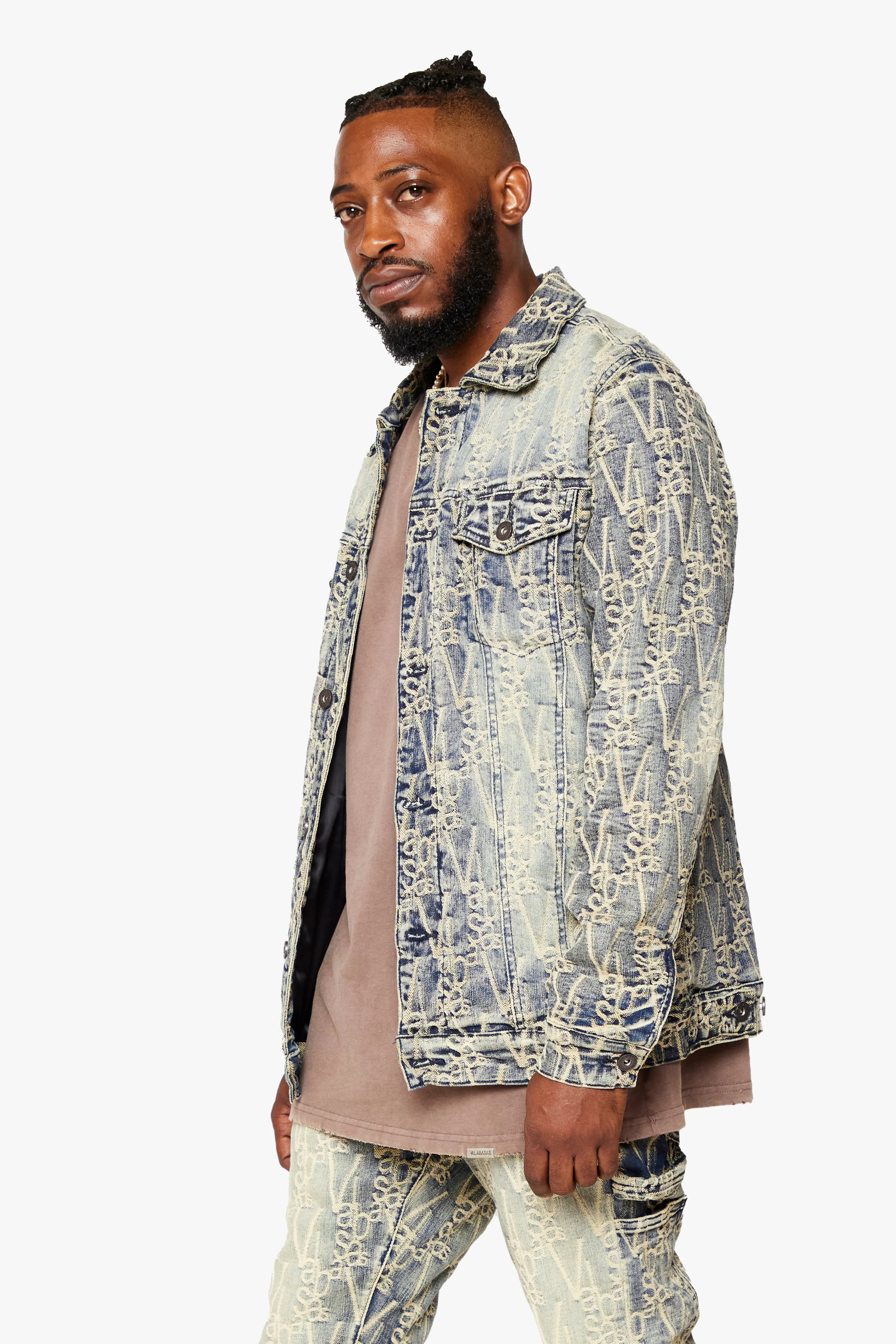 "V-INK" BLACK DIRTY VINTAGE JACKET