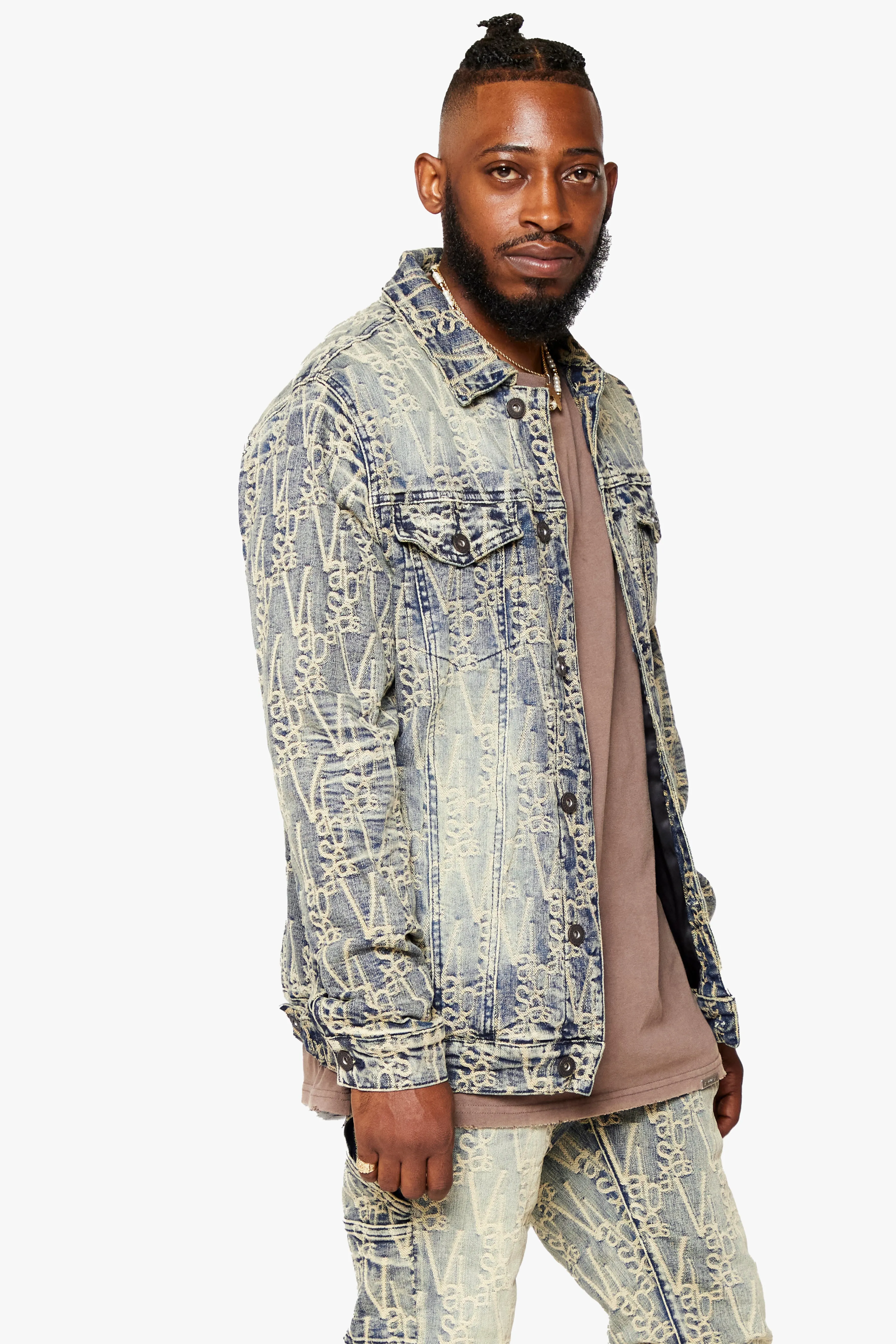 "V-INK" BLACK DIRTY VINTAGE JACKET