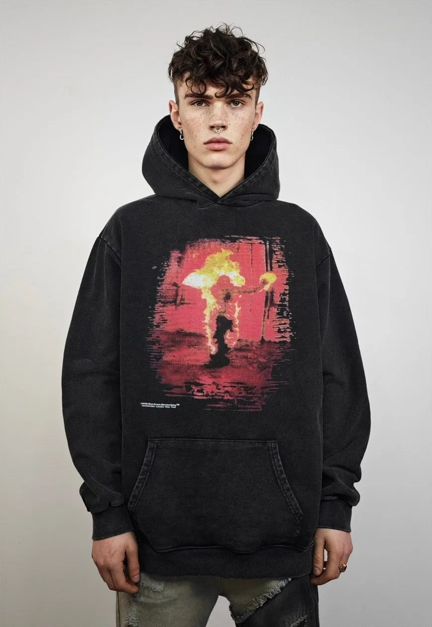 Rammstein hoodie vintage rock band pullover punk jumper grey