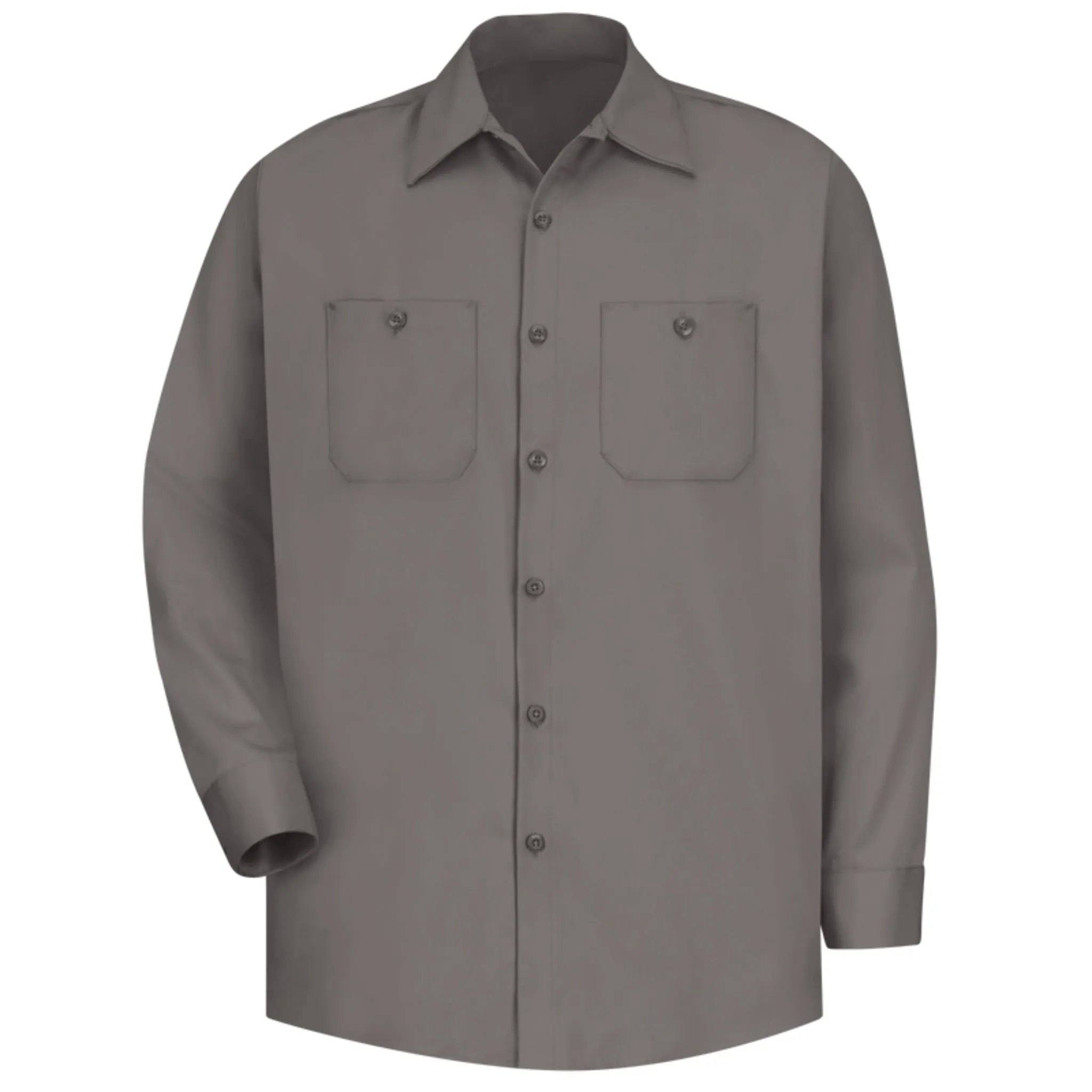 Red Kap SC30 Men's Long Sleeve Wrinkle-Resistant Work Shirt - Touchtex Technology, Stain Resistant, Durable, Easy-Care Cotton Blend | Sizes S-6XL