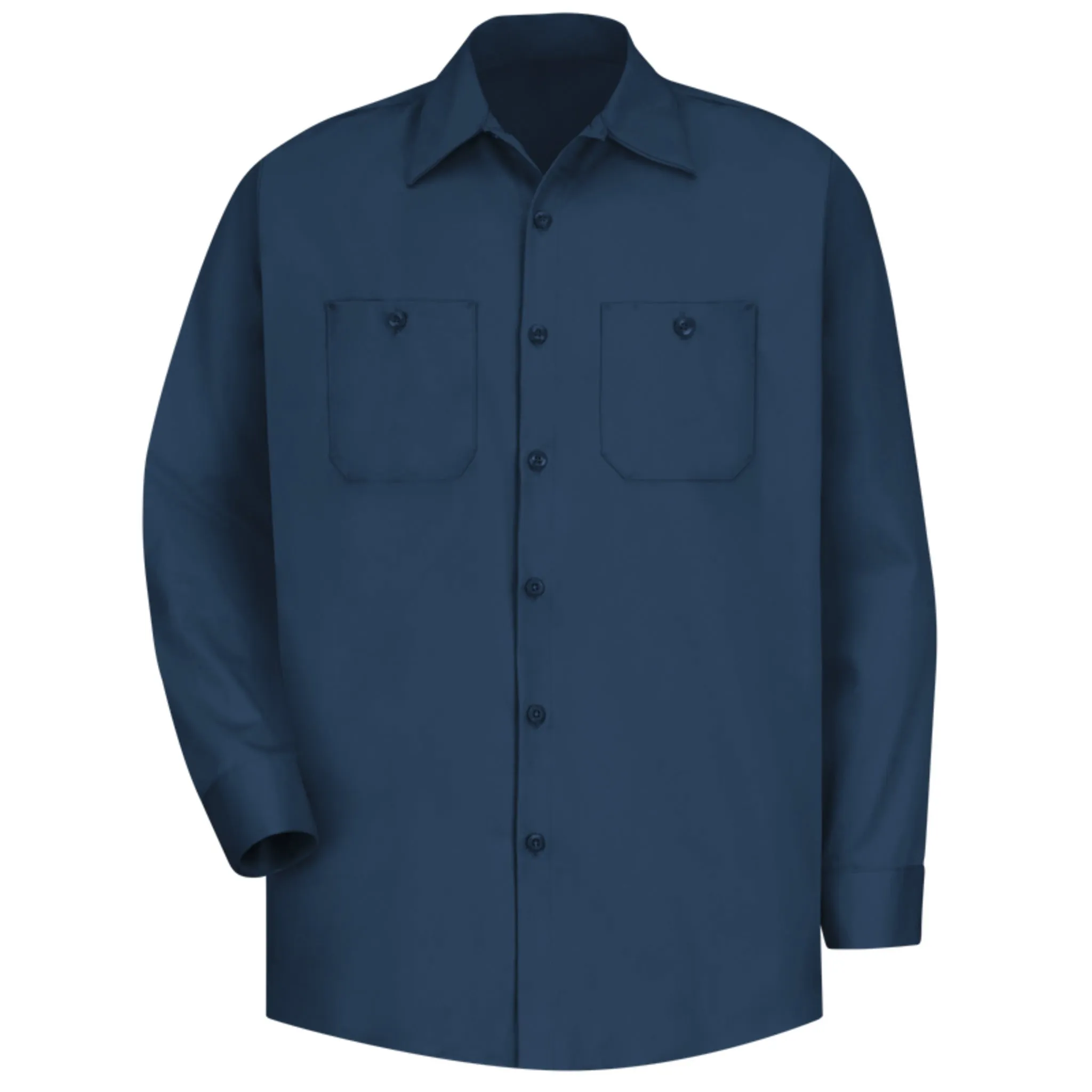 Red Kap SC30 Men's Long Sleeve Wrinkle-Resistant Work Shirt - Touchtex Technology, Stain Resistant, Durable, Easy-Care Cotton Blend | Sizes S-6XL