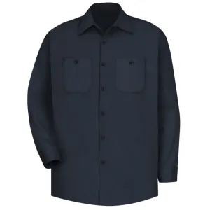 Red Kap SC30 Men's Long Sleeve Wrinkle-Resistant Work Shirt - Touchtex Technology, Stain Resistant, Durable, Easy-Care Cotton Blend | Sizes S-6XL
