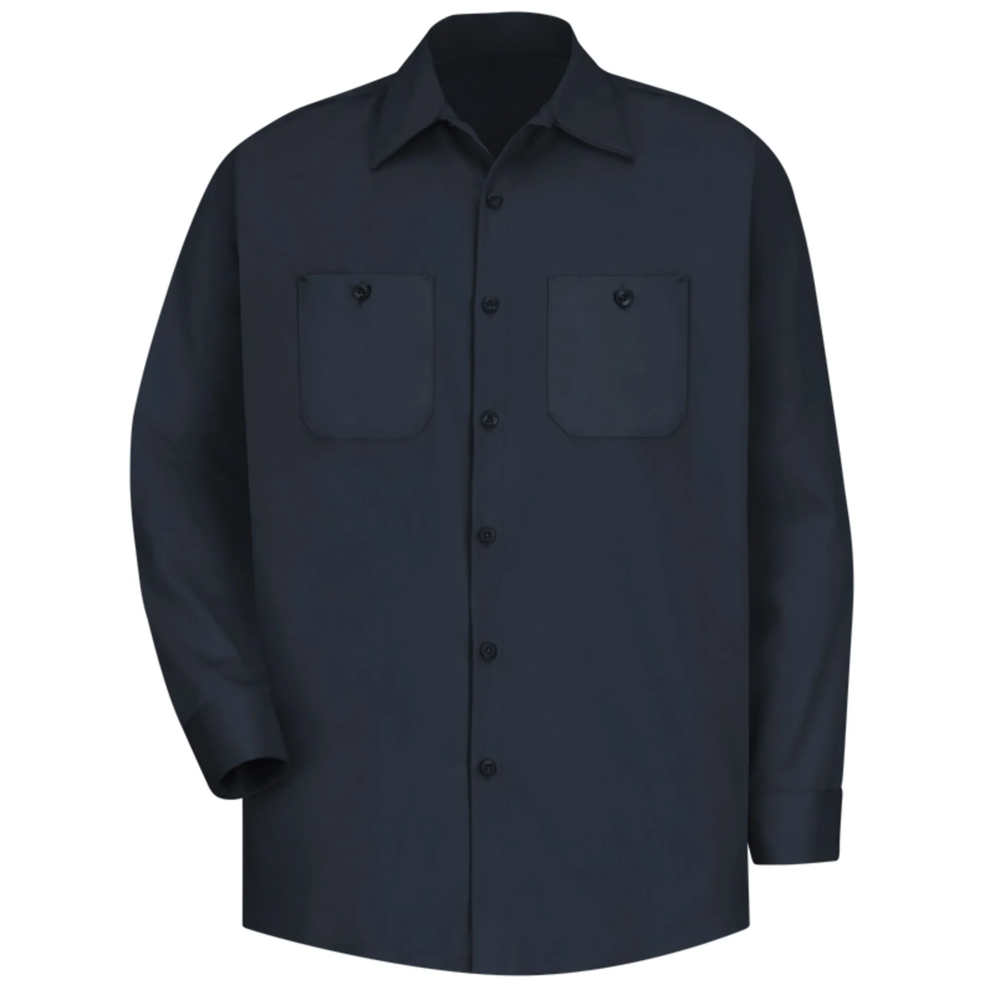 Red Kap SC30 Men's Long Sleeve Wrinkle-Resistant Work Shirt - Touchtex Technology, Stain Resistant, Durable, Easy-Care Cotton Blend | Sizes S-6XL