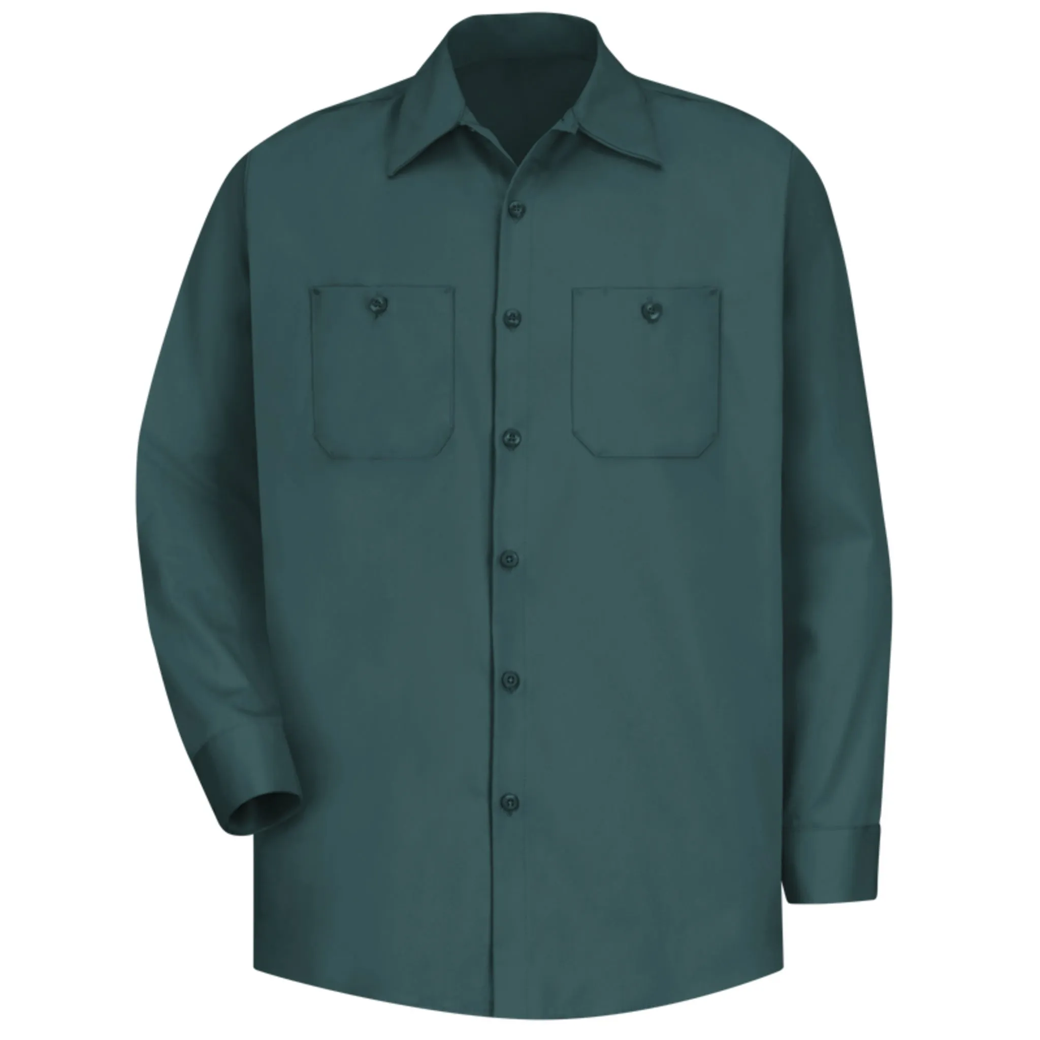 Red Kap SC30 Men's Long Sleeve Wrinkle-Resistant Work Shirt - Touchtex Technology, Stain Resistant, Durable, Easy-Care Cotton Blend | Sizes S-6XL